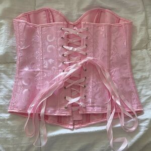 Pink Floral Corset Top